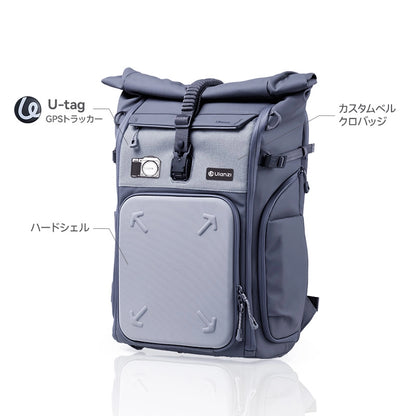 Ulanzi BP04 ハードシェルカメラバックパック 25L B121 (Apple Find My対応)